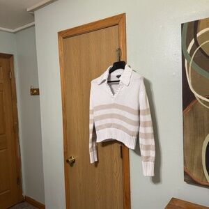 Splendid XS Multi-Color w/Stripes Long Sleeve 100% Cotton Polo Sweater - EUC